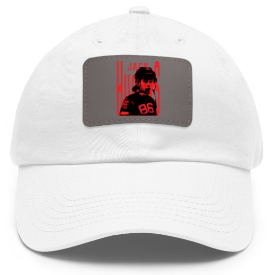 Discover Jack Hughes - Jack Hughes - Dad Hat With Leather Patch