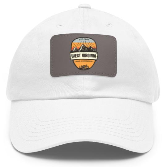 Discover West Virginia Wild And Wonderful Vintage Retro Mou Dad Hat With Leather Patch