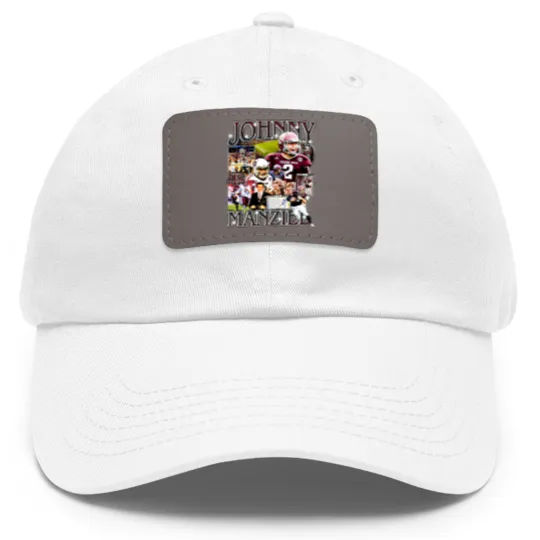 Discover Johnny Manziel Vintage Style Bootleg Dad Hat With Leather Patch, Johnny Manziel Dad Hat With Leather Patch
