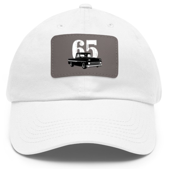 Discover 1965 C10 Pickup Truck Front Three Quarter View Dad Hat With Leather Patch