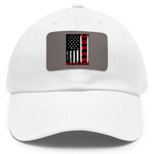 Discover Mopar or No Car Flag America Motor Car Sports Racing Gift Dad Hat With Leather Patch