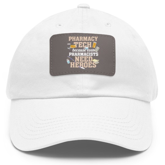 Discover Pharmacy Tech,Pharmacy Technician,Gift,Gift Idea Dad Hat With Leather Patch