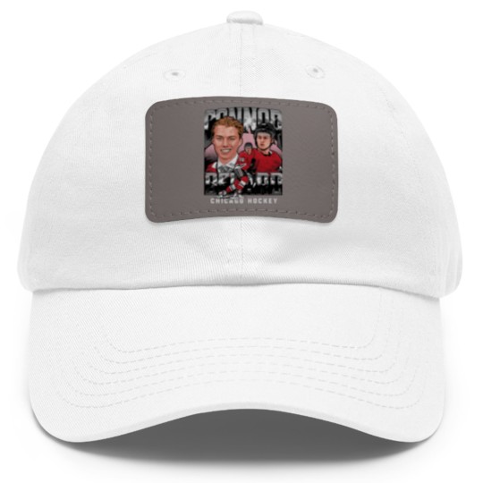 Discover Connor Bedard Chicago Vintage - Connor Bedard - Dad Hat With Leather Patch
