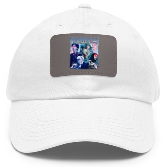 Discover Wooyoung Dad Hat With Leather Patch | Ateez Dad Hat With Leather Patch | Wooyoung Dad Hat With Leather Patch | Song Min-Gi Dad Hat With Leather Patch