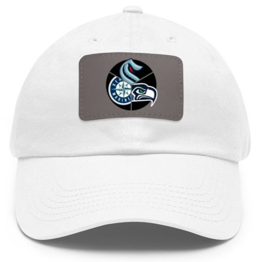 Discover Seattle Sports | Active Dad Hat With Leather Patch