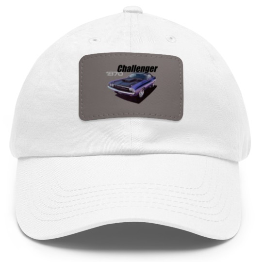 Discover 70 challenger in purple Dad Hat With Leather Patch