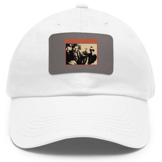 Discover Radiohead Cotton New Vintage Band Dad Hat With Leather Patch