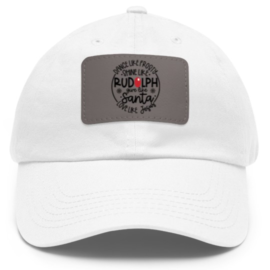 Discover Santa Dad Hat With Leather Patch, Love like Jesus, Dance like Frosty, Christmas Dad Hat With Leather Patch