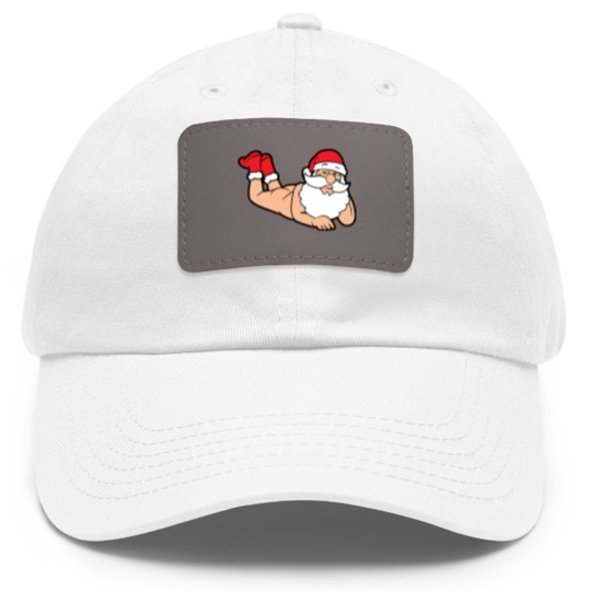 Discover Funny Sexy Santa Claus Xmas Merry Christmas Winter Dad Hat With Leather Patch
