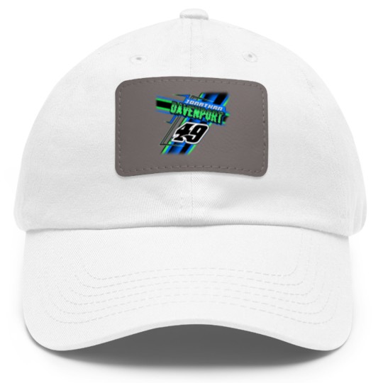Discover Jonathan Davenport Late Model Dirt Track Blue Racing Graphic Dad Hat With Leather Patch