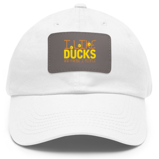 Discover Ducks Joke Pun People Duck Duckling Ducky Dad Hat With Leather Patch