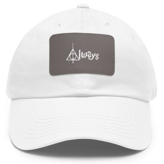 Discover Always with Deathly Hallows Symbols | Geekdom Dad Hat With Leather Patch