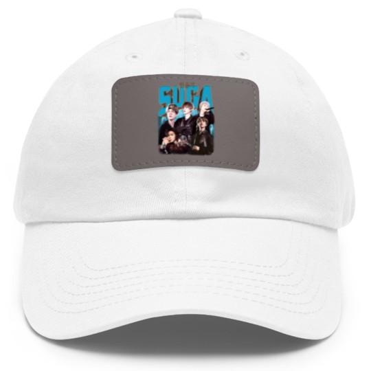 Discover BTS Suga Kpop Music Dad Hat With Leather Patch
