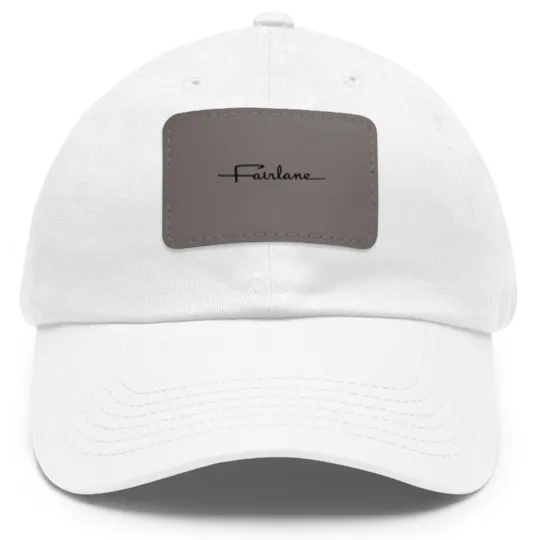 Discover Fairlane Script Dad Hat With Leather Patch