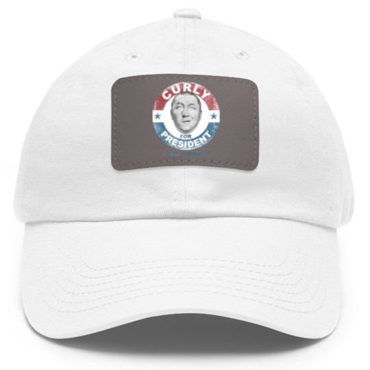 Discover Three Stooges Curly for President Dad Hat With Leather Patch