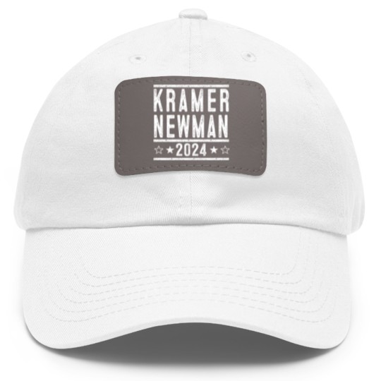 Discover Kramer Newman 2024 Election - funny fandom show humor gift Dad Hat With Leather Patch - XS-6XL - Adult Unisex Soft Dad Hat With Leather Patch