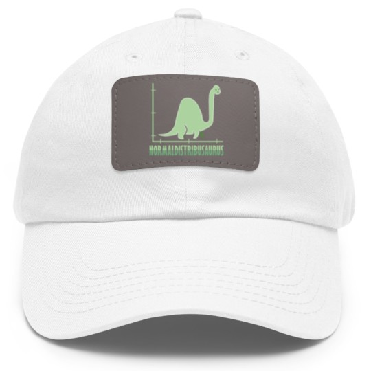Discover Dinosaur Math Normal Distribution Mathematician Dad Hat With Leather Patch