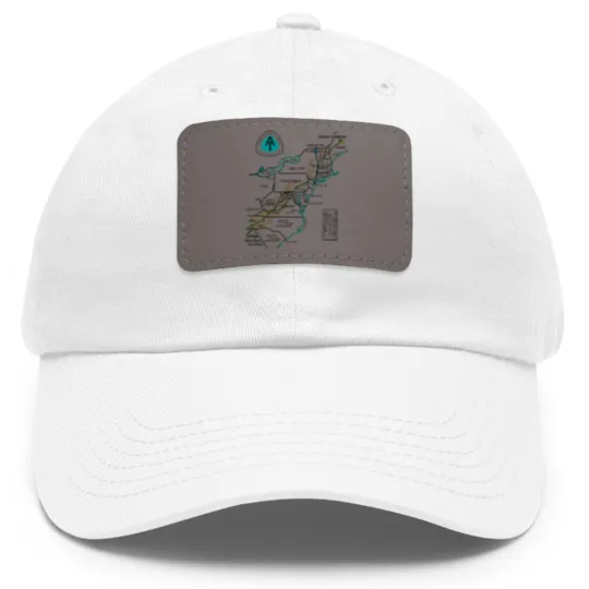 Discover Appalachian National Scenic Trail Map AT Map Dad Hat With Leather Patch