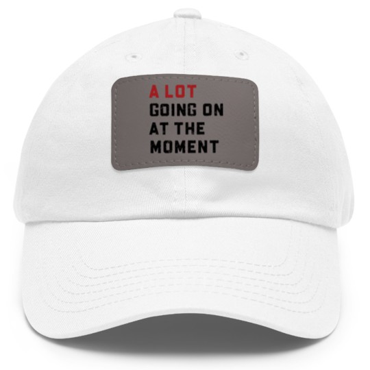 Discover A Lot Going On At The Moment Glitter Effect Dad Hat With Leather Patch, Concert Dad Hat With Leather Patch, TS Concert Dad Hat With Leather Patch