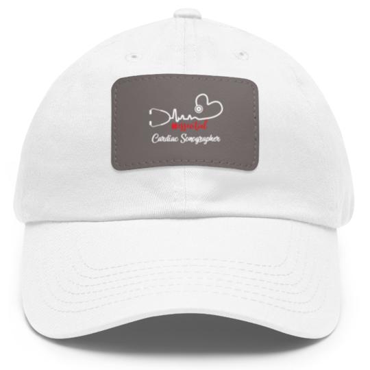 Discover Essential Cardiac Sonographer Heartbeat Gift For N Dad Hat With Leather Patch