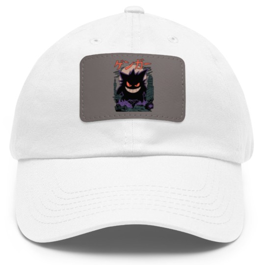 Discover Gengar Japanese Style Dad Hat With Leather Patch | Movie Film Nerd Gaming Anime Novelty Funny