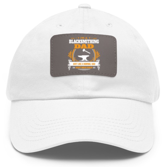 Discover Blacksmithing Dad Dad Hat With Leather Patch Dad Hat With Leather Patch