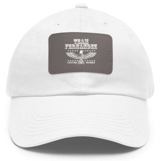 Discover Team Fernandez Last Name Surname Pride Dad Hat With Leather Patch