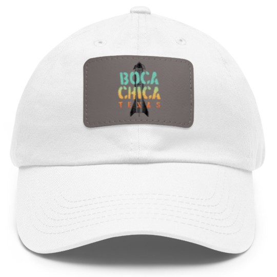 Discover Boca Chica Texas Starship Cool Retro Dad Hat With Leather Patch