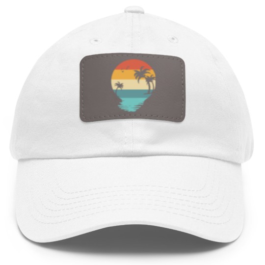 Discover Forever Chasing Sunsets Dad Hat With Leather Patch, Retro Summer Dad Hat With Leather Patch, Summer Vibes Dad Hat With Leather Patch, Beach Dad Hat With Leather Patch, Vacation Dad Hat With Leather Patch, Summer Vacation Dad Hat With Leather Patch, Trendy Dad Hat With Leather Patch