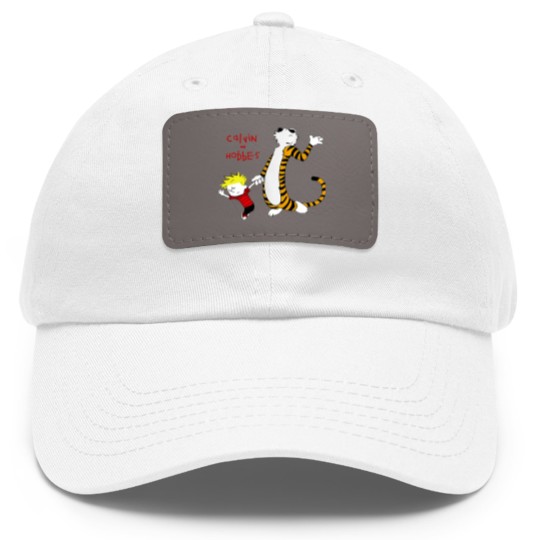 Discover Calvin and Hobbs Vintage Dad Hat With Leather Patch