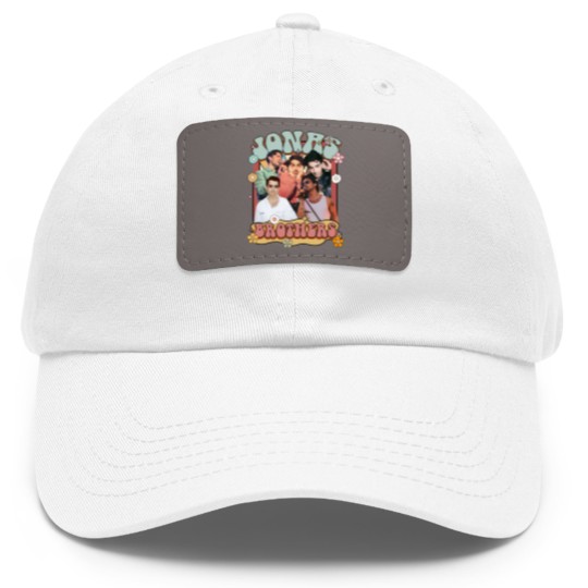 Discover Jonas Brothers Tour 2023 Dad Hat With Leather Patch, Jonas Brothers The Album Dad Hat With Leather Patch