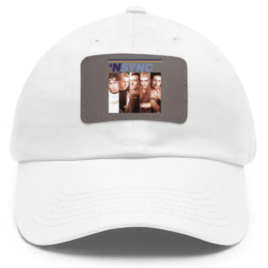 Discover Vintage NSYNC Boxes White Dad Hat With Leather Patch Gift For Men Women S-3XL