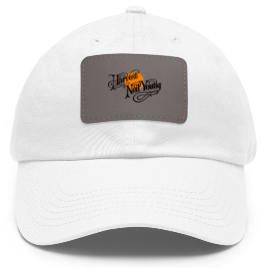 Discover Harvest Moon Dad Hat With Leather Patch, Neil Young Dad Hat With Leather Patch, harvest moon Dad Hat With Leather Patch