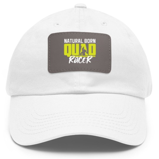 Discover Quad Racer Dad Hat With Leather Patch