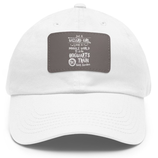 Discover Wizard Girl Dad Hat With Leather Patch, Wizard School, Muggle Dad Hat With Leather Patch, A Dad Hat With Leather Patch