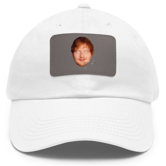 Discover Ed Shee Big Face Rap Dad Hat With Leather Patch Dad Hat With Leather Patch