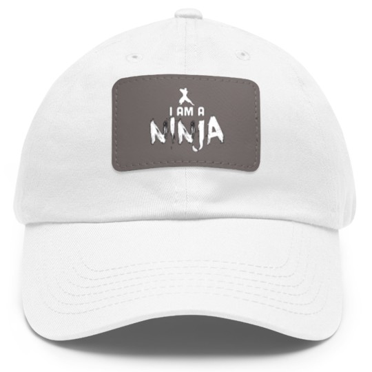 Discover I Am A Ninja - Ninja - Total Basics Dad Hat With Leather Patch