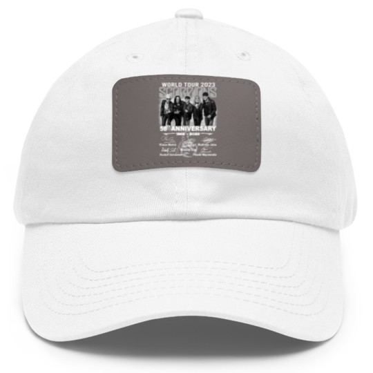 Discover 58TH ANNIVERSARY Scorpions world tour 2023 Dad Hat With Leather Patch, Scorpions Dad Hat With Leather Patch