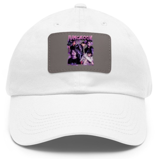 Discover Jungkook Dad Hat With Leather Patch, Jungkook Vintage Style Dad Hat With Leather Patch, Jungkook Vintage Unisex Dad Hat With Leather Patch