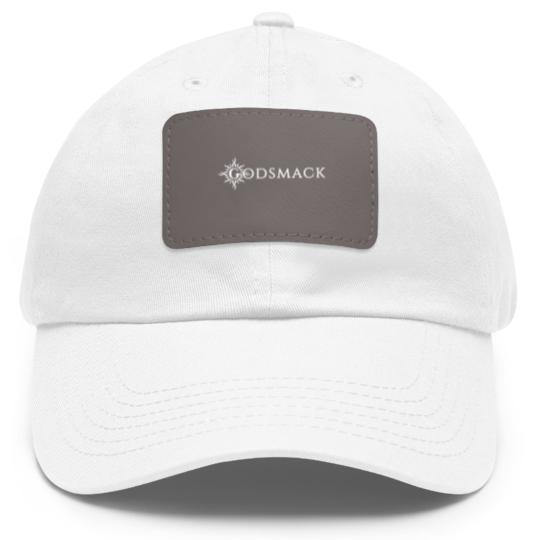 Discover Godsmack Sun logo on black Dad Hat With Leather Patch