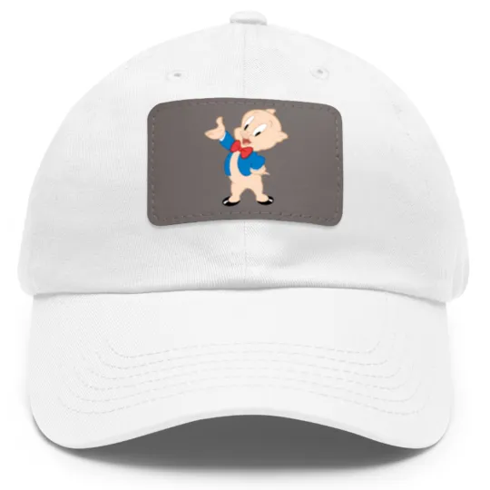 Discover Porky Pig | Classic Pose Dad Hat With Leather Patch