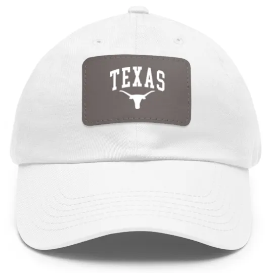 Discover Texas Longhorn Dad Hat With Leather Patch, Texas Fair Dad Hat With Leather Patch, Texas Dad Hat With Leather Patch, Texan Dad Hat With Leather Patch, Texas State Dad Hat With Leather Patch