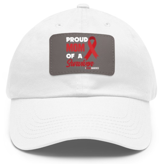 Discover Proud Mom Of A Survivor Stroke Awareness Dad Hat With Leather Patch