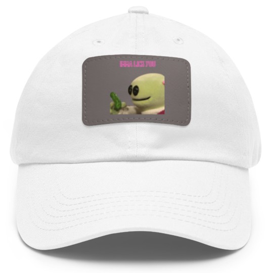 Discover nanalan' peepo Premium Scoop Dad Hat With Leather Patch
