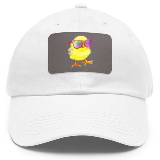 Discover Kickin Chickin Dad Hat With Leather Patch