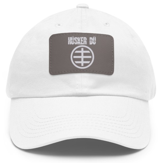 Discover Blue Husker Du Circle Logo Dad Hat With Leather Patch