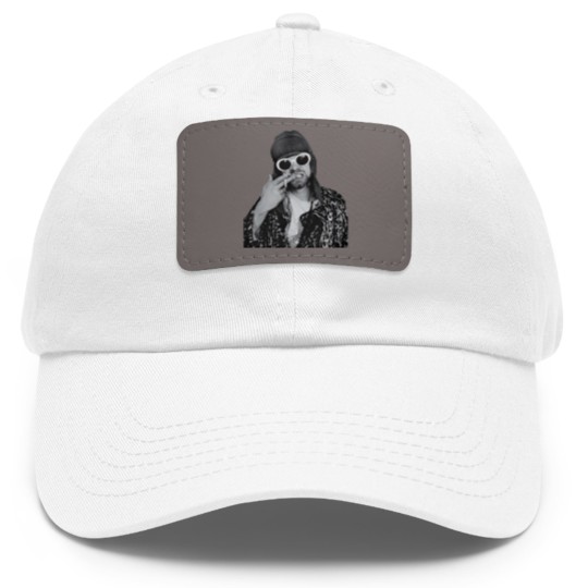 Discover Kurt Cobain Dad Hat With Leather Patch,  Art Dad Hat With Leather Patch, Kurt Cobain