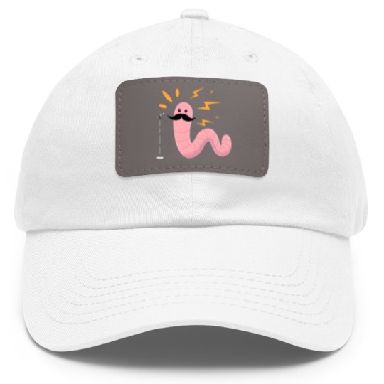 Discover Worm with a Mustache, Vanderpump Rules, Scandoval, Pump Rules, VPR, Sandoval Dad Hat With Leather Patch, Funny Dad Hat With Leather Patch