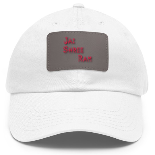 Discover JAI SHREE RAM (2) Dad Hat With Leather Patch