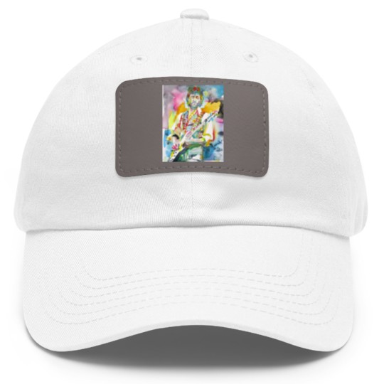 Discover ERIC CLAPTON watercolor portrait .2 - Eric Clapton - Dad Hat With Leather Patch